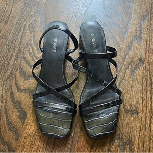 Nine West strappy aligator sandals